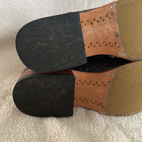 Men's Horse Power Black Caiman Print Boots 13D - Picture 10 of 11